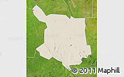 Shaded Relief Map of Juba, satellite outside