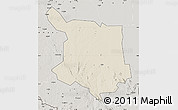 Shaded Relief Map of Juba, semi-desaturated