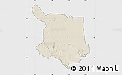 Shaded Relief Map of Juba, single color outside