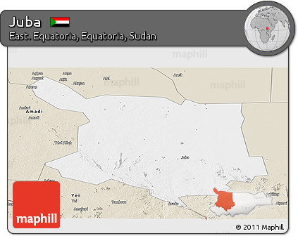 Classic Style Panoramic Map of Juba