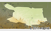 Physical Panoramic Map of Juba, darken