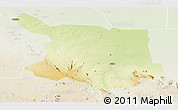 Physical Panoramic Map of Juba, lighten