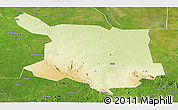 Physical Panoramic Map of Juba, satellite outside