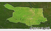 Satellite Panoramic Map of Juba, darken