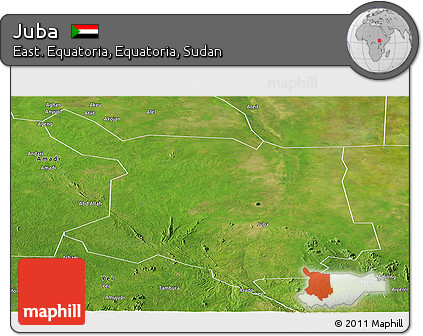 Satellite Panoramic Map of Juba