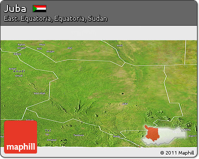 Satellite Panoramic Map of Juba