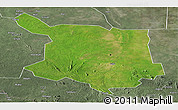 Satellite Panoramic Map of Juba, semi-desaturated
