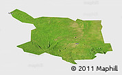 Satellite Panoramic Map of Juba, single color outside