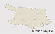 Shaded Relief Panoramic Map of Juba, cropped outside