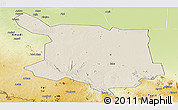Shaded Relief Panoramic Map of Juba, physical outside
