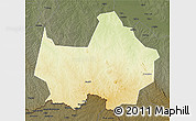 Physical 3D Map of Amadi, darken