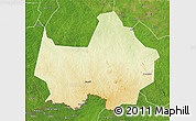 Physical 3D Map of Amadi, satellite outside