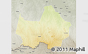 Physical 3D Map of Amadi, semi-desaturated