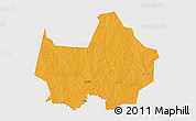 Political 3D Map of Amadi, cropped outside