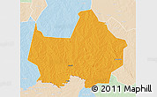 Political 3D Map of Amadi, lighten