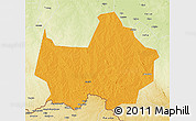 Political 3D Map of Amadi, physical outside