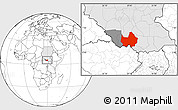 Blank Location Map of Amadi, highlighted country, highlighted parent region