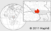 Blank Location Map of Amadi, highlighted grandparent region