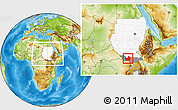 Physical Location Map of Amadi, highlighted country, highlighted grandparent region, within the entire country