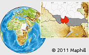 Physical Location Map of Amadi, highlighted country, highlighted grandparent region
