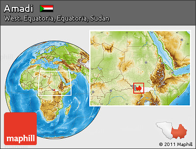 Physical Location Map of Amadi, highlighted parent region, highlighted grandparent region, within the entire country