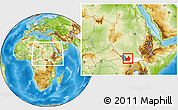 Physical Location Map of Amadi, highlighted parent region, highlighted grandparent region, within the entire country
