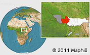 Satellite Location Map of Amadi, highlighted parent region, highlighted grandparent region