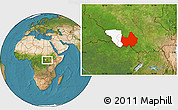 Satellite Location Map of Amadi, highlighted parent region