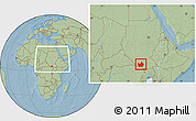 Savanna Style Location Map of Amadi, within the entire country, hill shading