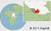 Savanna Style Location Map of Amadi, highlighted country, highlighted parent region