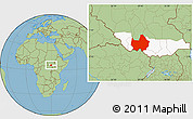 Savanna Style Location Map of Amadi, highlighted grandparent region