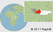 Savanna Style Location Map of Amadi, highlighted parent region, highlighted grandparent region