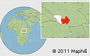 Savanna Style Location Map of Amadi, highlighted parent region