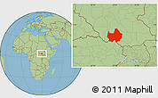 Savanna Style Location Map of Amadi