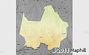 Physical Map of Amadi, darken, desaturated
