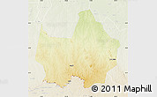 Physical Map of Amadi, lighten