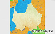 Physical Map of Amadi, political outside