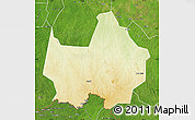 Physical Map of Amadi, satellite outside