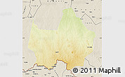 Physical Map of Amadi, shaded relief outside