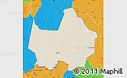 Shaded Relief Map of Amadi, political outside