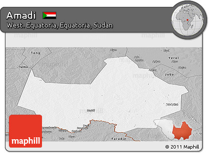 Gray Panoramic Map of Amadi