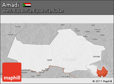 Gray Panoramic Map of Amadi