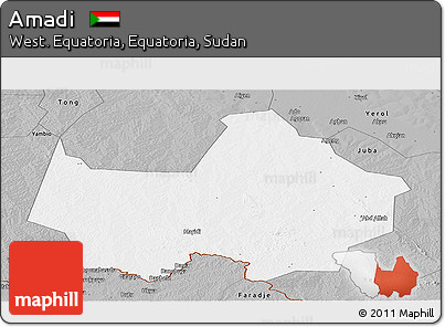 Gray Panoramic Map of Amadi