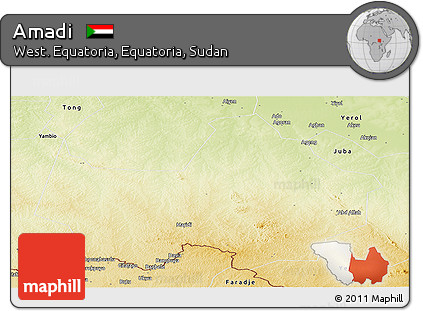 Physical Panoramic Map of Amadi