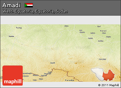 Physical Panoramic Map of Amadi