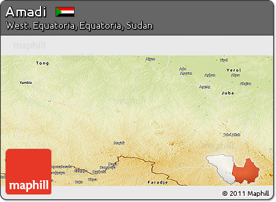 Physical Panoramic Map of Amadi