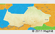 Physical Panoramic Map of Amadi, political outside