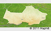 Physical Panoramic Map of Amadi, satellite outside