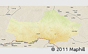 Physical Panoramic Map of Amadi, shaded relief outside