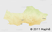 Physical Panoramic Map of Amadi, single color outside